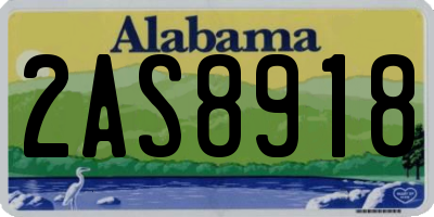 AL license plate 2AS8918