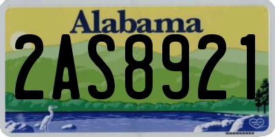 AL license plate 2AS8921
