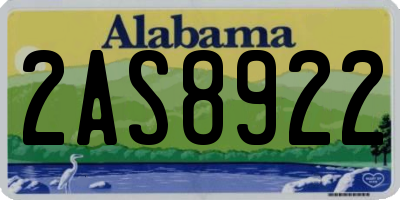 AL license plate 2AS8922