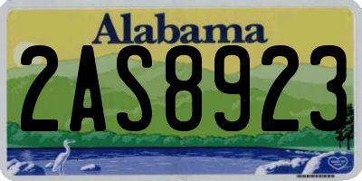AL license plate 2AS8923