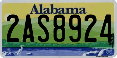 AL license plate 2AS8924
