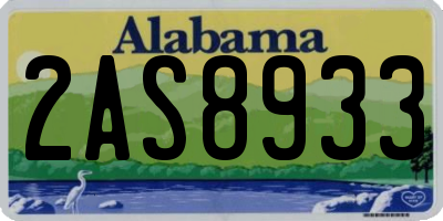 AL license plate 2AS8933