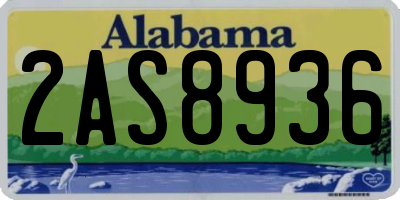AL license plate 2AS8936