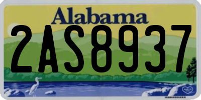 AL license plate 2AS8937