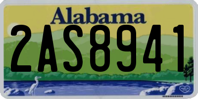 AL license plate 2AS8941