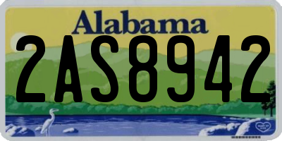 AL license plate 2AS8942