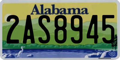 AL license plate 2AS8945