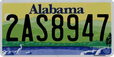 AL license plate 2AS8947
