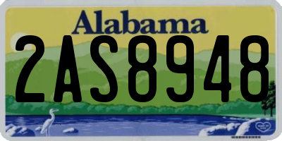 AL license plate 2AS8948
