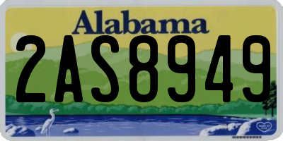 AL license plate 2AS8949