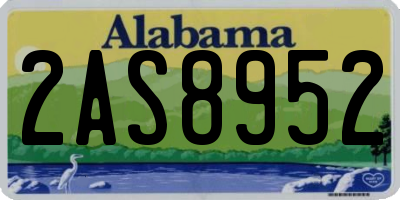 AL license plate 2AS8952