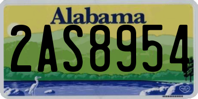AL license plate 2AS8954