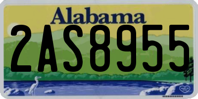 AL license plate 2AS8955