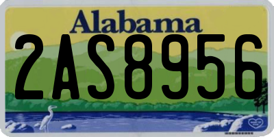 AL license plate 2AS8956