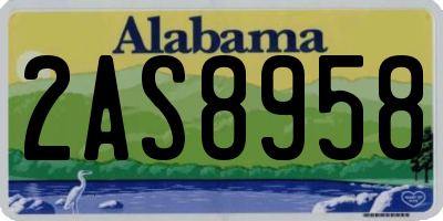 AL license plate 2AS8958