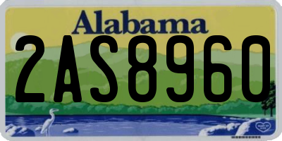 AL license plate 2AS8960
