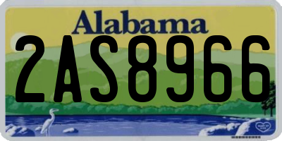 AL license plate 2AS8966