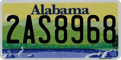 AL license plate 2AS8968
