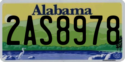 AL license plate 2AS8978