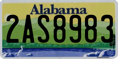 AL license plate 2AS8983