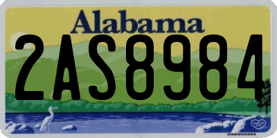 AL license plate 2AS8984