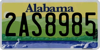AL license plate 2AS8985