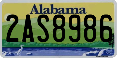 AL license plate 2AS8986