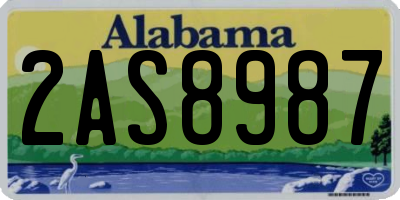 AL license plate 2AS8987