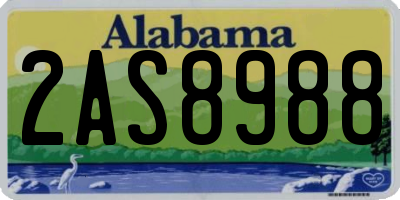 AL license plate 2AS8988