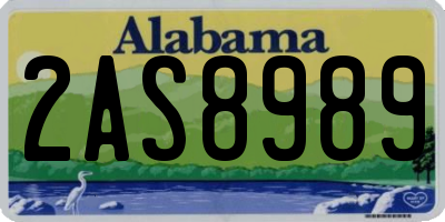 AL license plate 2AS8989