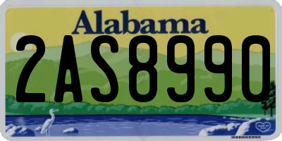 AL license plate 2AS8990