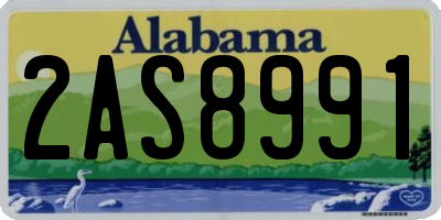 AL license plate 2AS8991