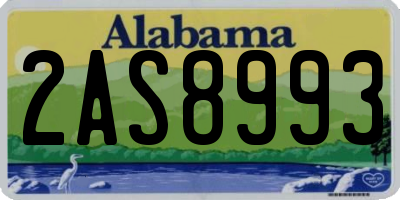 AL license plate 2AS8993
