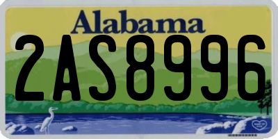 AL license plate 2AS8996