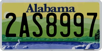 AL license plate 2AS8997