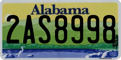 AL license plate 2AS8998