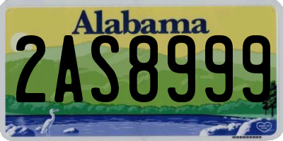 AL license plate 2AS8999