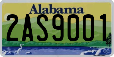 AL license plate 2AS9001