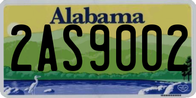 AL license plate 2AS9002