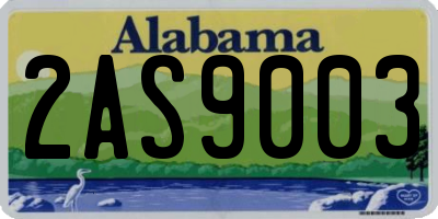 AL license plate 2AS9003