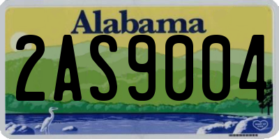 AL license plate 2AS9004