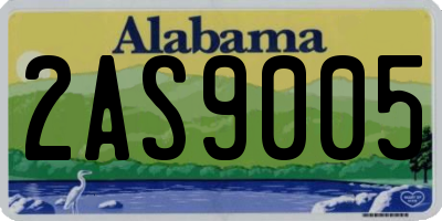 AL license plate 2AS9005