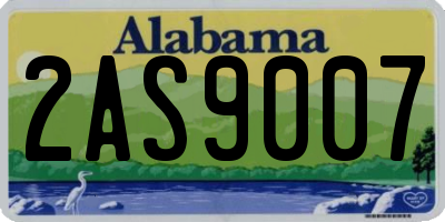 AL license plate 2AS9007