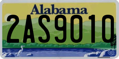 AL license plate 2AS9010