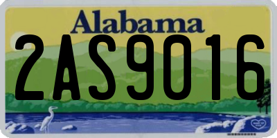 AL license plate 2AS9016