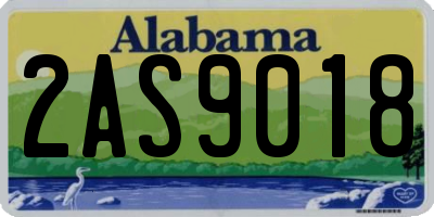 AL license plate 2AS9018