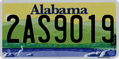 AL license plate 2AS9019