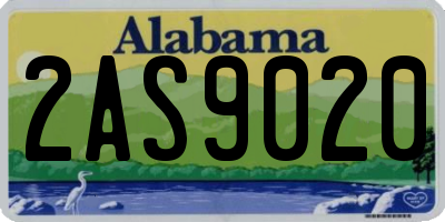 AL license plate 2AS9020