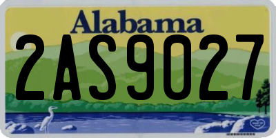 AL license plate 2AS9027