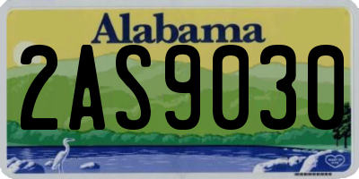 AL license plate 2AS9030